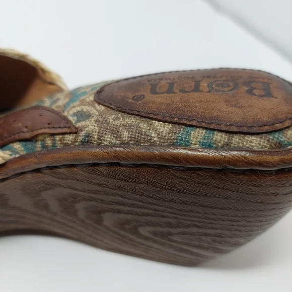 Born Tan and Brown Woven Wedges - Picture 13 of 13